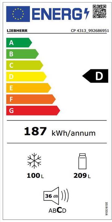 Energie-Label Liebherr CP 4313-20 (309 l)