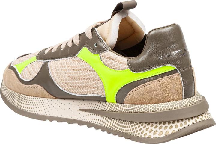 Image du produit Philippe Model olympique sneakers in leather and fabric color military green and yellow (43)