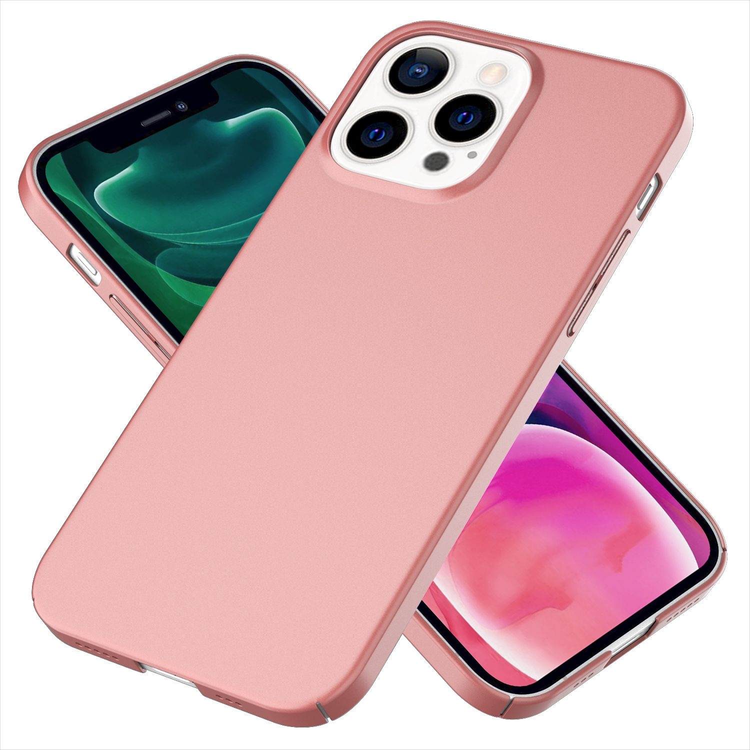 Nalia Extra Dünne Handyhülle (Apple iPhone 13 Pro), Smartphone Hülle, Rosa