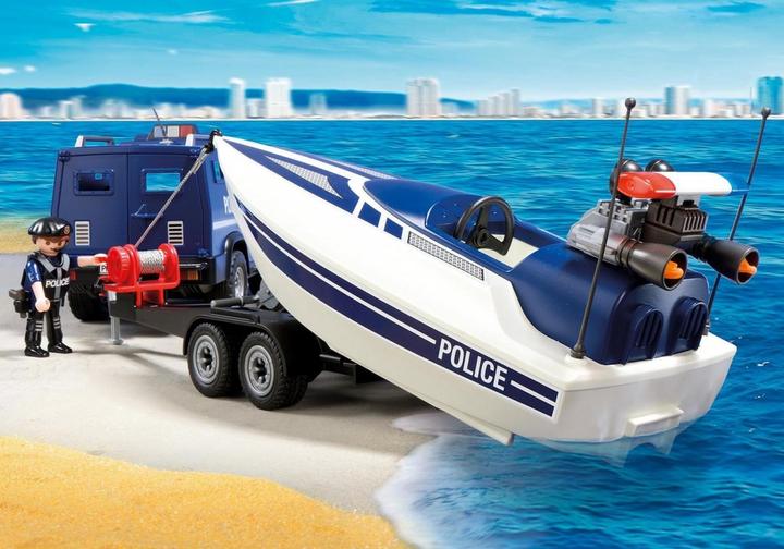 Produktbild Playmobil Polizei-Truck mit Speedboot (5187, Playmobil City Action)