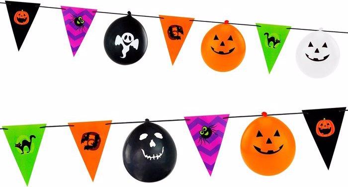 Widmann Sweet Halloween - Wimpel und Ballone (1 Stück)