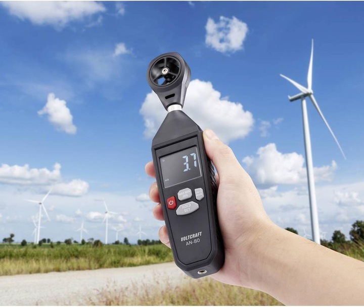 Actual product image Voltcraft AN-80 Anemometer 0.3 to 30 m/s