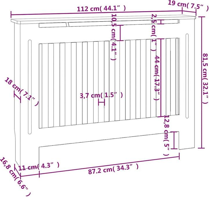 Image du produit vidaXL Heizkörperverkleidung
