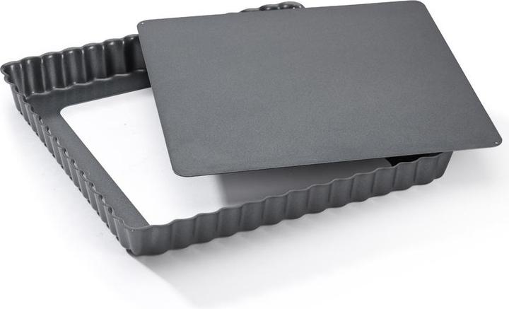 Actual product image de Buyer Fluted cake pan 23x23cm H: 2.7cm, bottom removable (23 cm)