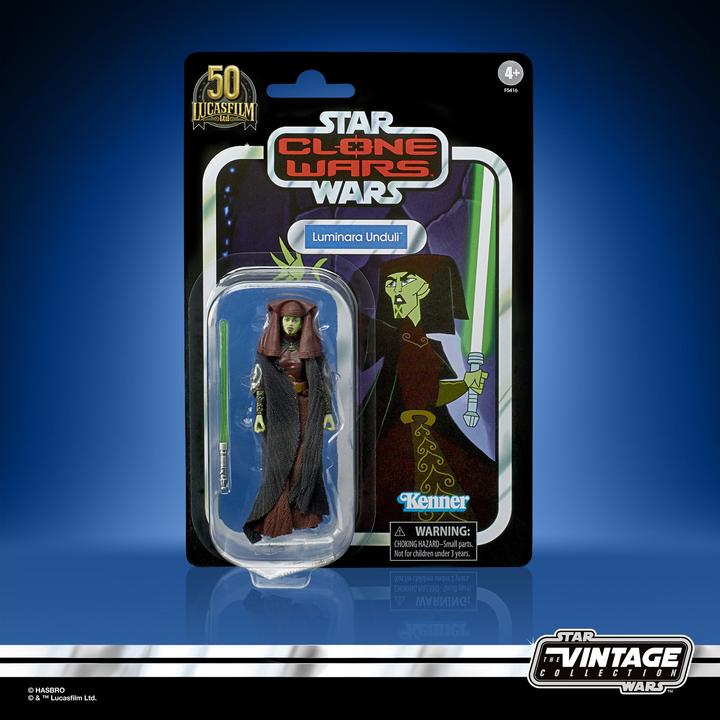 Actual product image Hasbro Star Wars Clone Wars The Vintage Collection Actionfigur Luminara Unduli VC215