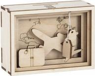 Actual product image Rayher Wooden 3D gift box Journey, FSCMixCred., Natural (1x)