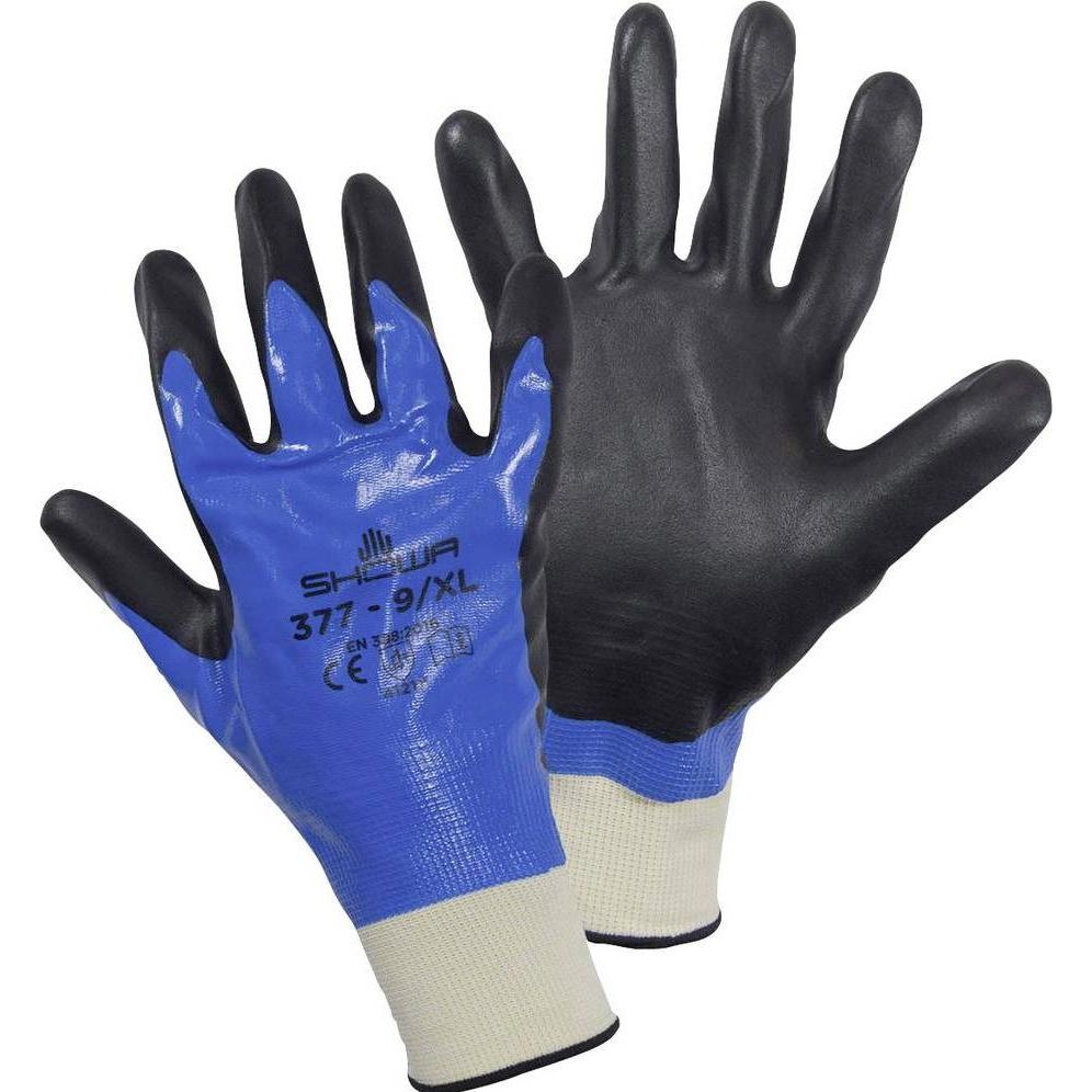 Showa, Schutzhandschuhe, 377, foam coated nitrile glove, 9 (9, XL)