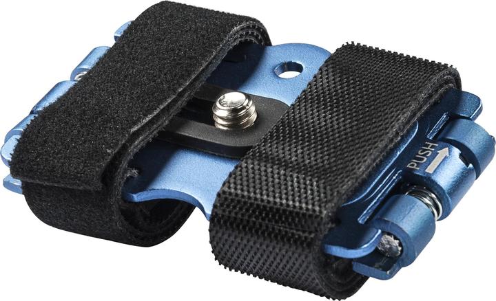 Actual product image mantona Bicycle attachment 1/4 inch blue ALU