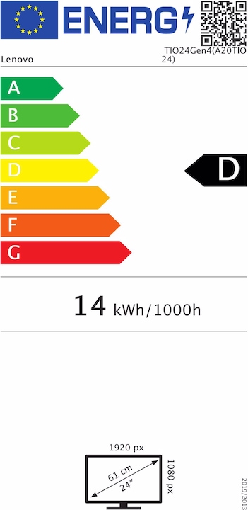 Energy Label Lenovo ThinkCentre (1920 x 1080 pixels, 23.80")