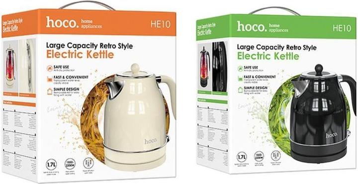 Actual product image Hoco Other retro electric kettle 1,7L HE10 milky white (1.70 l)