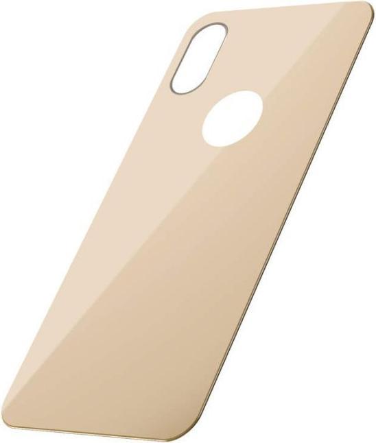 Produktbild Baseus iPhone Xs Max 03 mm Full coverage curved TGlass rear ProtectorGold (1 Stück, Apple iPhone XS Max)