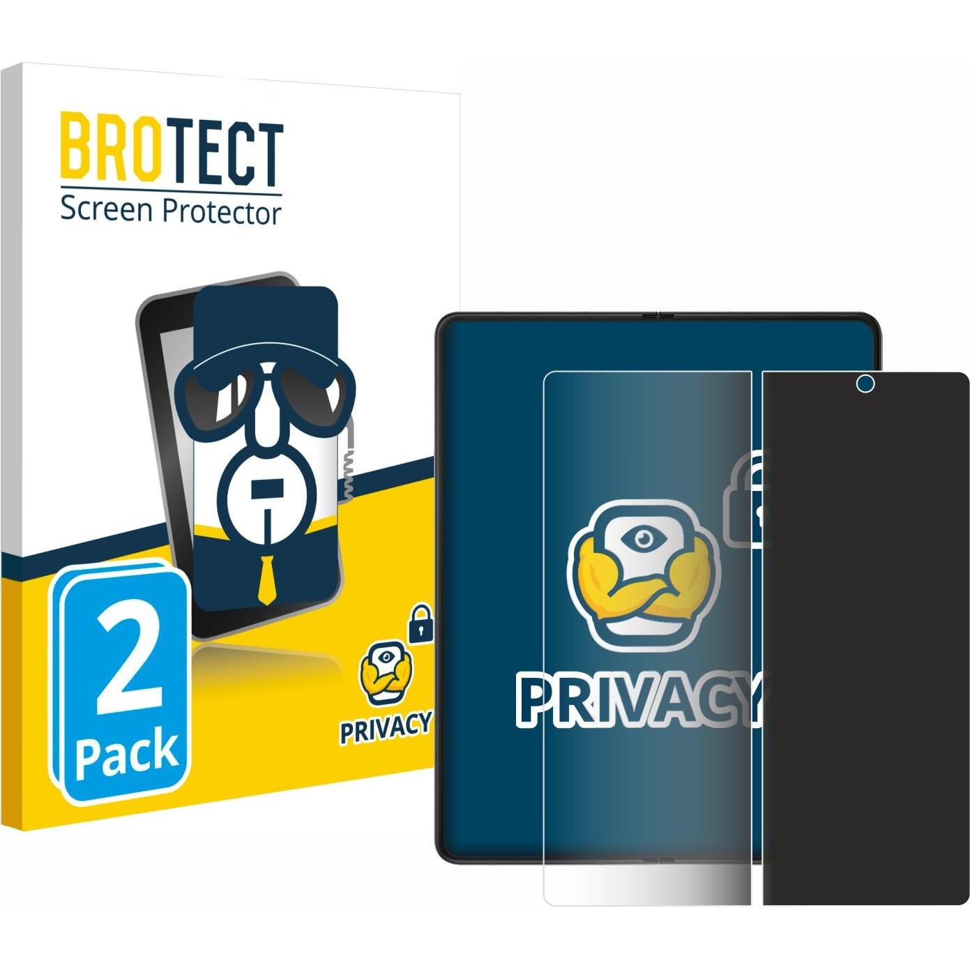 BROTECT Sichtschutzfolie Anti-Spy Privacy Folie Blaulicht-Schutz (2 Stück, Samsung Galaxy Z Fold3), Smartphone Schutzfol...