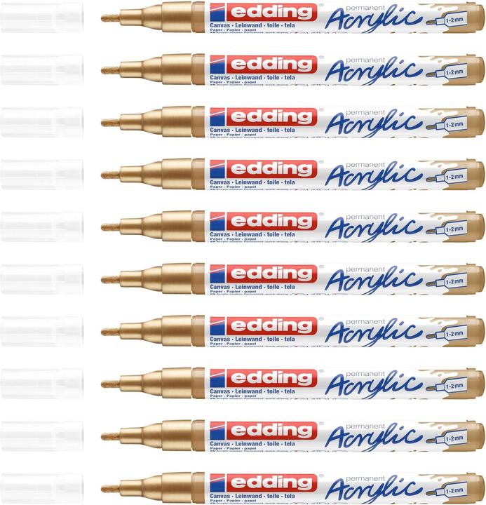 Immagine prodotto Edding Pennarello acrilico (Oro, 2 mm, 1 x)