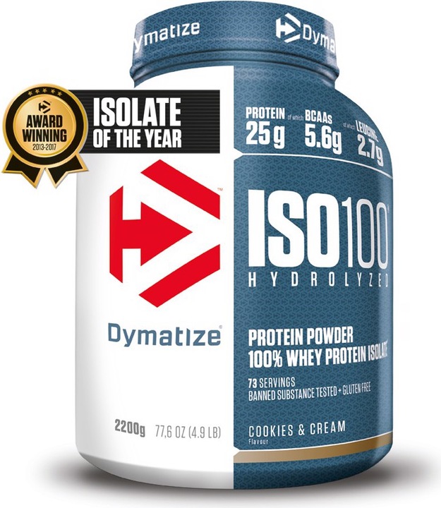 Produktbild Dymatize Iso 100 (Cookies, Cream, 1 Stk., 2200 g)
