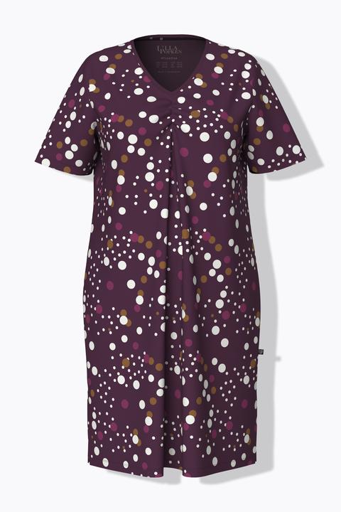 Produktbild Ulla Popken Bigshirts, 2er-Pack, Punkte, Rundhals/V-Ausschnitt, Halbarm (58)