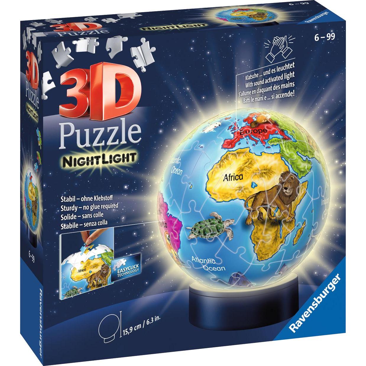 Thumbnail - Ravensburger 3d Puzzle Globe 72 Stücke Leuchtend (72 Teile)