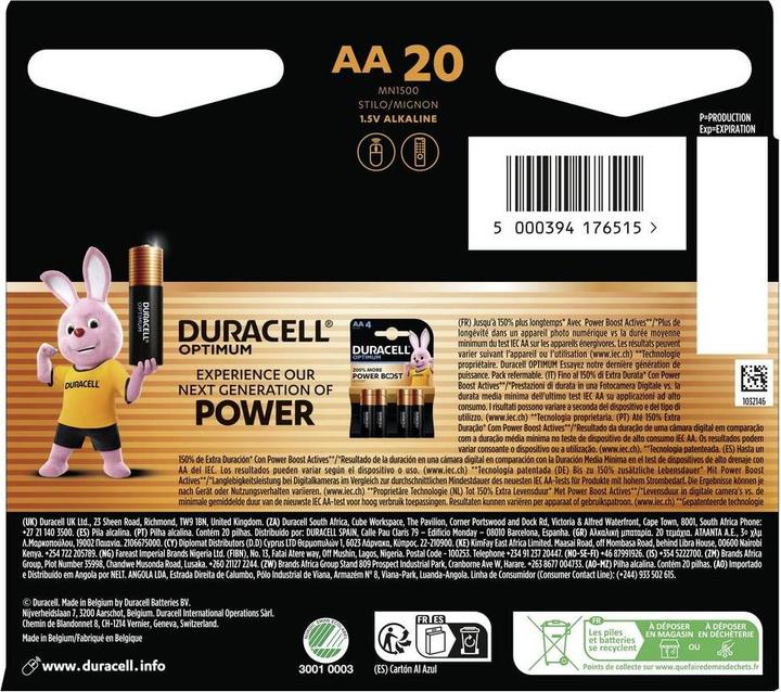 Actual product image Duracell Plus Power Boost 20x LR6 (AA) (20 pcs., AA)