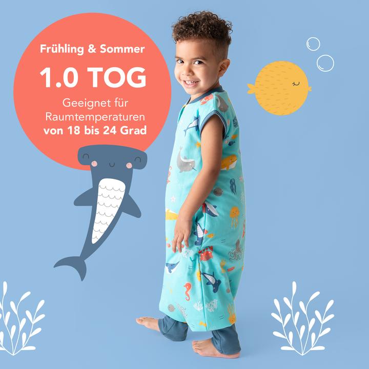 Actual product image Schlummersack Sleeping Bag with Feet & Foldable Feet Covers - 1.0 TOG (90 cm, 1.0 TOG, Spring, Autumn)