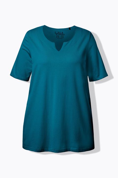 Actual product image Ulla Popken Essential Notch Neck Stretch Tee (60)