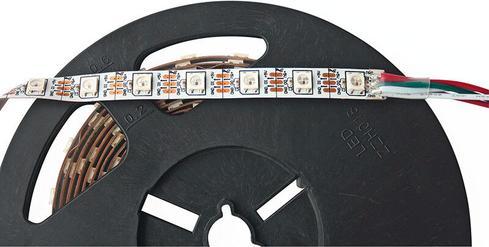 Produktbild Diamex 4-m-LED-Stripe,WS2812,60 LED/m,weisse Platine (RGB, 400 cm, Indoor, Outdoor)