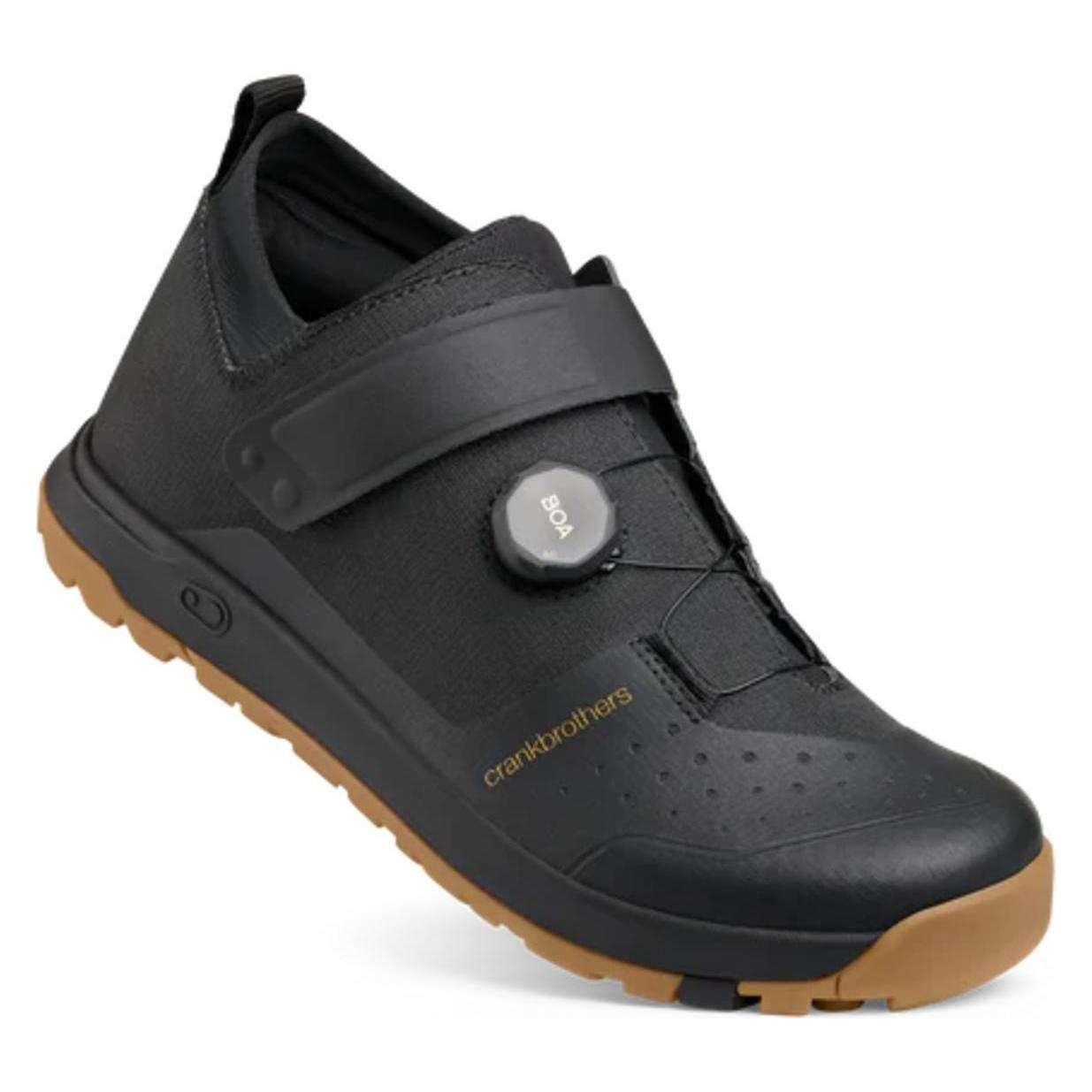 Crankbrothers, Herren, Veloschuhe, Stamp Trail Schuh, Boa, Black/gold/gum, 45 (Eu) 11.5 (Us) (45), Schwarz
