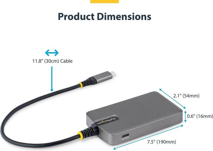 Produktbild StarTech 4-Port USB-C Hub, 5Gbps, Bus Powered (USB-C, 5 Ports)