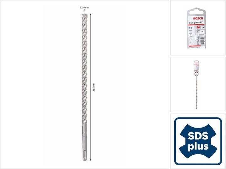 Actual product image Bosch Professional Zubehör Hammer drill SDS-plus-7x (12 millimetres)