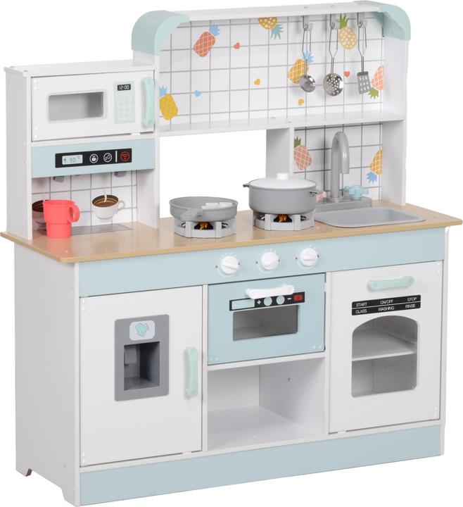 Produktbild Aiyaplay Kinderküche MDF, Edelstahl Weiss