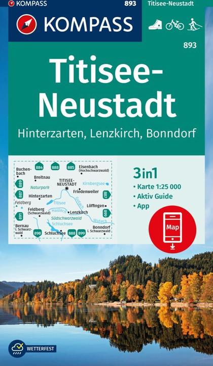 Actual product image KOMPASS Hiking Map 893 Titisee-Neustad