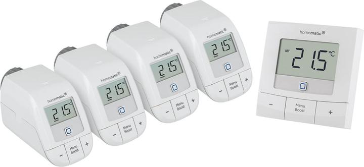 Actual product image Homematic IP Smart Home Set, 4 radiator thermostats, 1 wall thermostat
