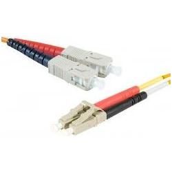 Exertis Connect LWL Patchkabel Eco, 50/125 µm, OM2-Faser, SC Duplex Stecker/LC Duplex Stecker, orange, 5,0 m UPC UPC (CA...