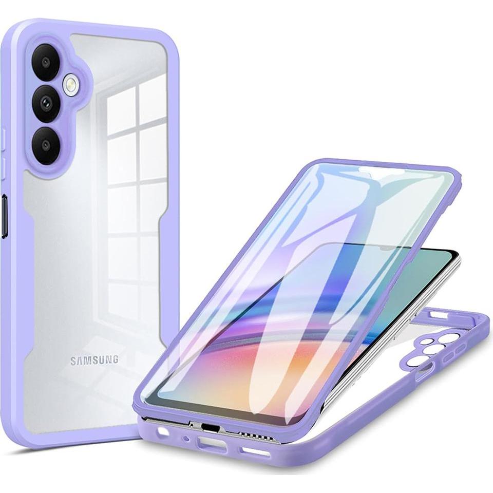 Techsuit - ColorVerse 360 Series + Screen Protector - Samsung Galaxy A05s - Purple (Samsung Galaxy A05s), Cover smartphone, Viola