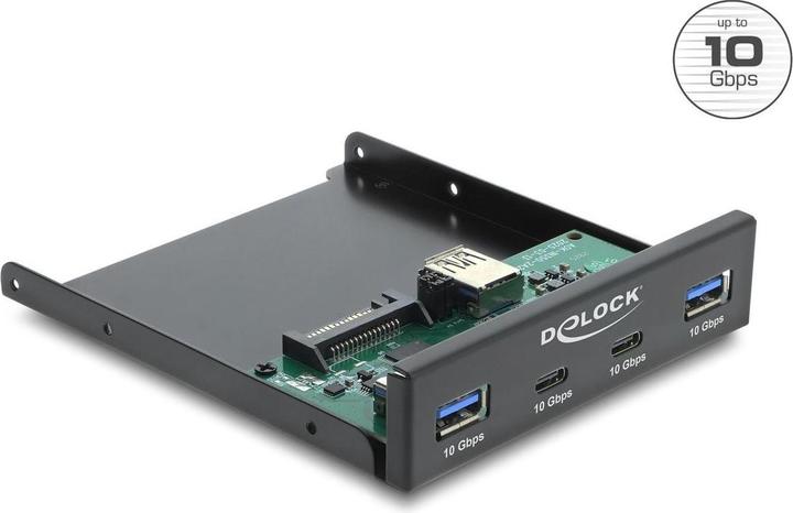 Produktbild Delock Front Panel 3.5" USB 10 Gbps 2 x USB Type-C + 2 x USB