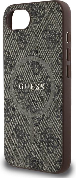 Image du produit Guess Back panel cover Apple PU Leather 4G Colored Ring MagSafe Case for iPhone SE4 Brown (Apple iPhone 16e)