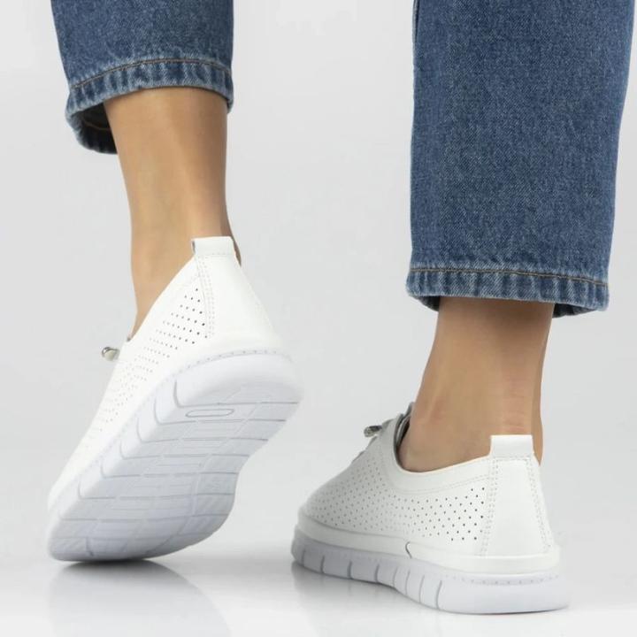 Image du produit Filippo Women's leather openwork shoes, white DP7671 (38)
