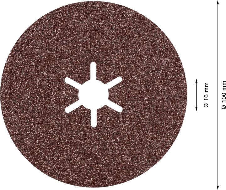 Immagine prodotto Bosch Professional EXPERT R781 Disco in fibra ceramica Prisma, 100 mm, 16 mm, G 80 (80)