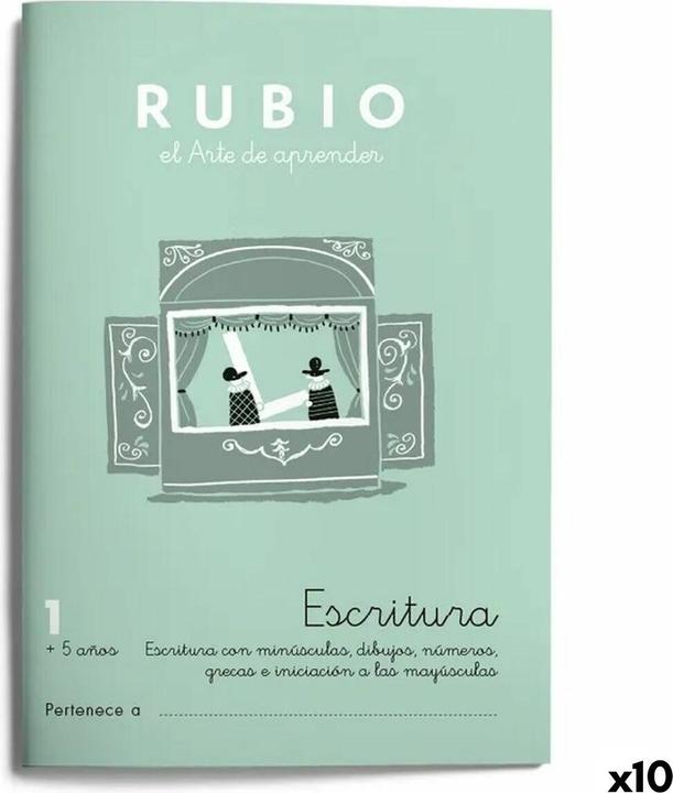 Actual product image Rubio Writing and calligraphy notebook Nº1 A5 Spanish 20 pages (10 pieces) (A5)