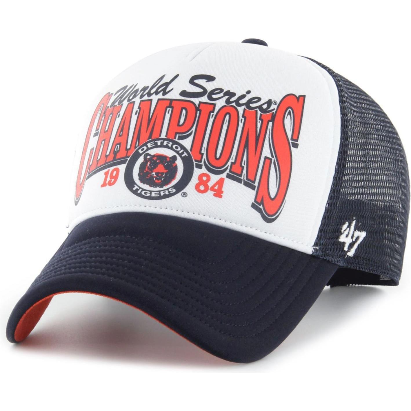 47 Brand, Herren, Cap, Mesh Trucker Cap - Foam Champ Detroit Tigers, Weiss