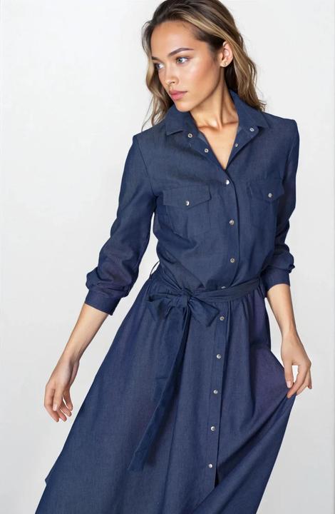 Produktbild Nife Kleid Hemdbluse midi Damen (36)