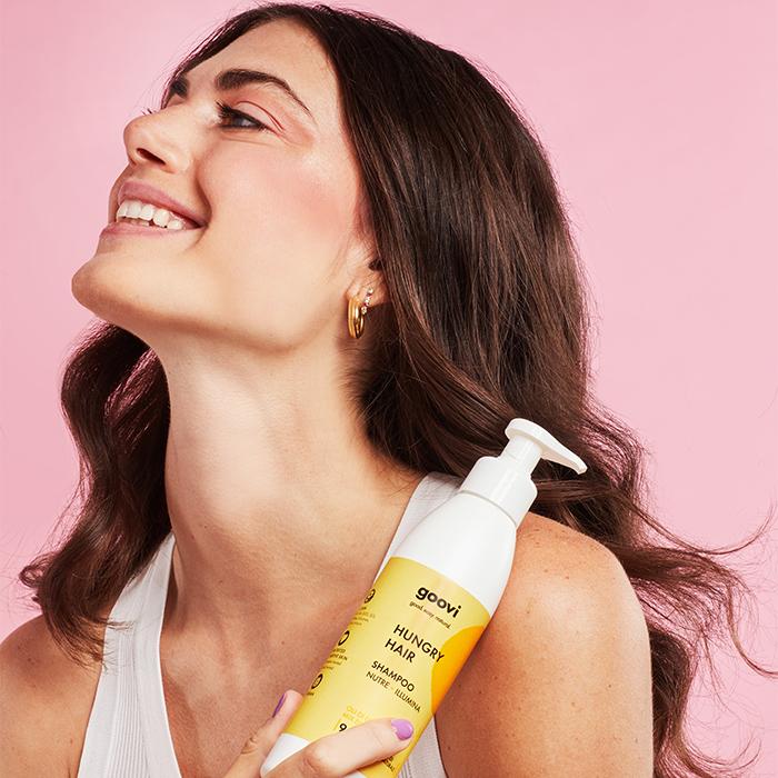 Immagine prodotto Goovi HUNGRY HAIR Shampoo nutriente e luminoso (240 ml, Shampoo liquido)