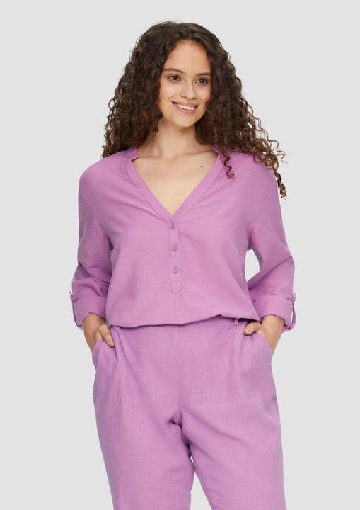 Produktbild S.Oliver Bluse Bluse mit Stehkragen und Knopfleiste (52)