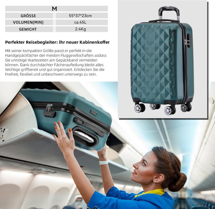 Produktbild Beibye Hartschalen-Trolley für Handgepäck (45 l)