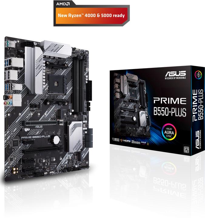 Actual product image ASUS PRIME B550-PLUS (AM4, AMD B550, ATX)