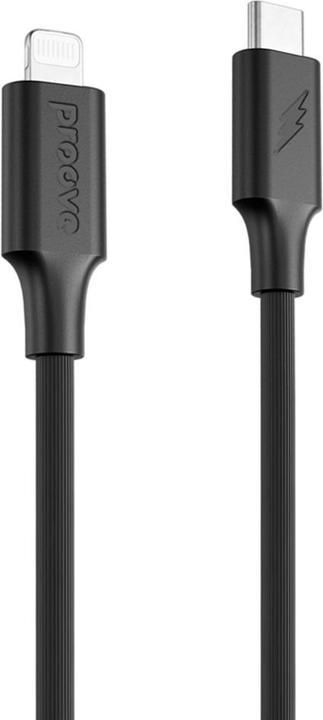 Produktbild Proove cable Striped Silicone Type-C to Lightning (1m) black (1 m, 18 W)