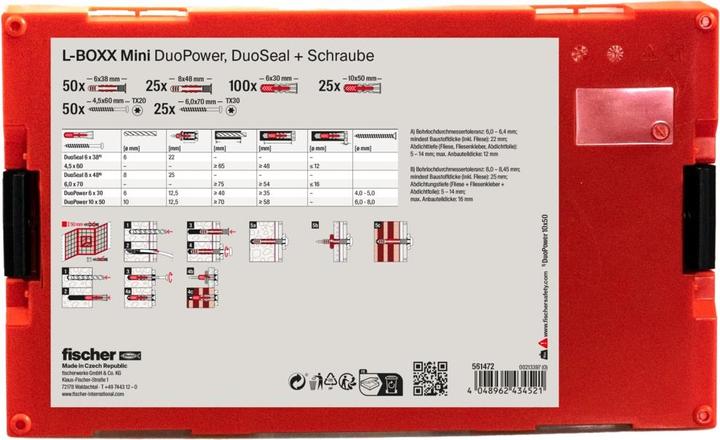 Produktbild Fischer L-Boxx mini DuoPower DuoSeal + S (275 Stk.)