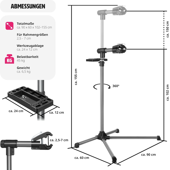 Actual product image tectake Bicycle mounting stand