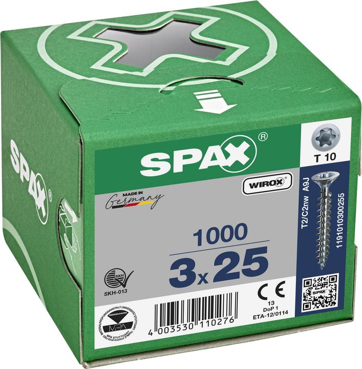 Actual product image Spax Countersunk Head Brake Pads T-Star Plus T10 Fully Threaded Wirox (1000 Screws per piece)
