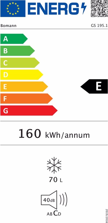 Energie-Label Bomann Gs 195 (Freistehend, 70 l)