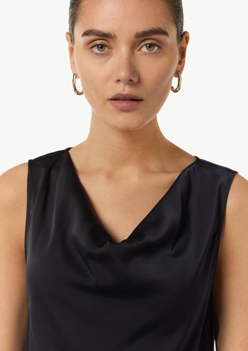Actual product image Comma Bluse Satiniertes Blusentop mit Wasserfall-Ausschnitt (36)
