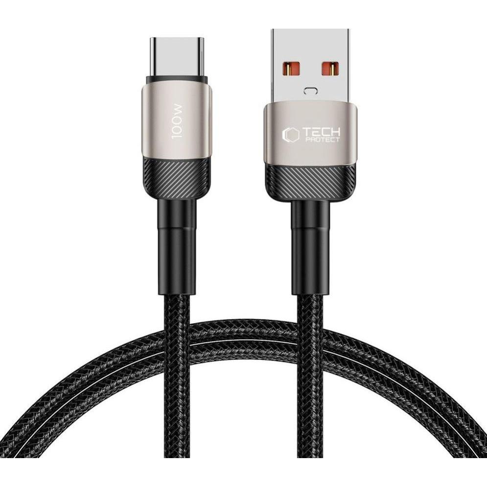 Tech-Protect UltraBoost Evo USB-C / USB-C cable 100W 5A 1m - titanium (1 m), USB Kabel